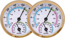 Mini Indoor Thermometer Hygrometer Analog 2 in 1 Temperature Humidity Monitor...