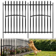 Metal Garden Fence 32in H x 27in W 10 Panels, Total Length 23ft , No Dig Ani...