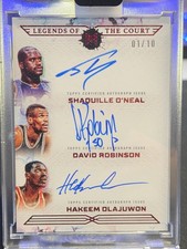 2023 Topps Motif Triple On-Card Auto – Shaquille, Robinson, Hakeem  1/10