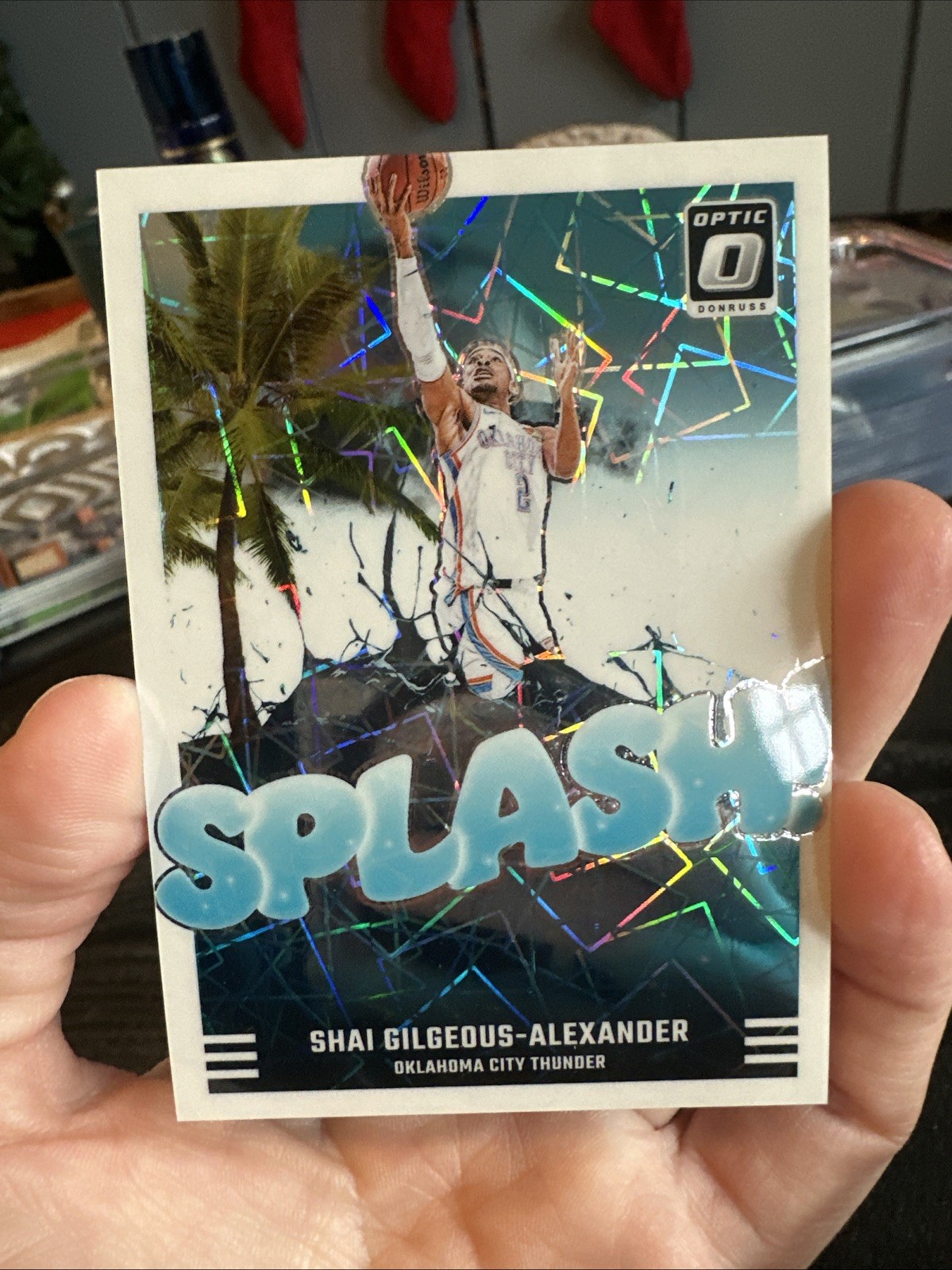 2024-25 Optic Shai Gilgeous-Alexander #6 SPLASH! RARE White Velocity Prizm /59