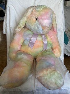 EXTRA LARGE HIPPIE BUNNY BEANIE BUDDY (1999) TYE DIE, 28”, W/ ST, TY, NM