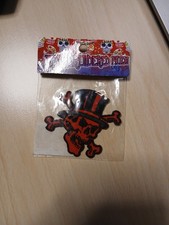 Red Skull Slash Guns and Roses Patch Iron On Sew On Small