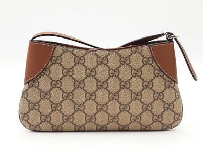 Gucci Gg Emblem Small Shoulder Bag In Monogram Coated Canvas