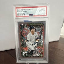 Topps 2024 Holiday Aaron Judge #H99 Silver Glitter PSA 10 Yankees Card
