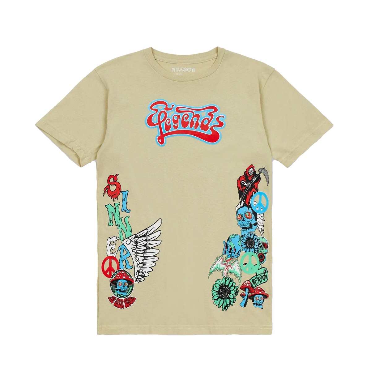 Футболка Reason Clothing Authentic Men Legends цвета хаки Rcts, размер 3XL