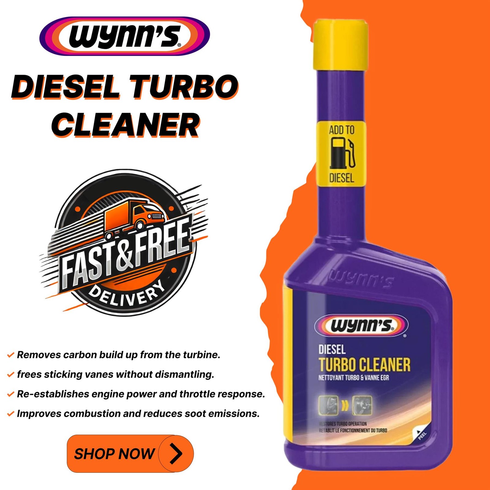 2x Wynns 325ml Diesel Turbo Cleaner Fuel Treatment Additive New - Image 11