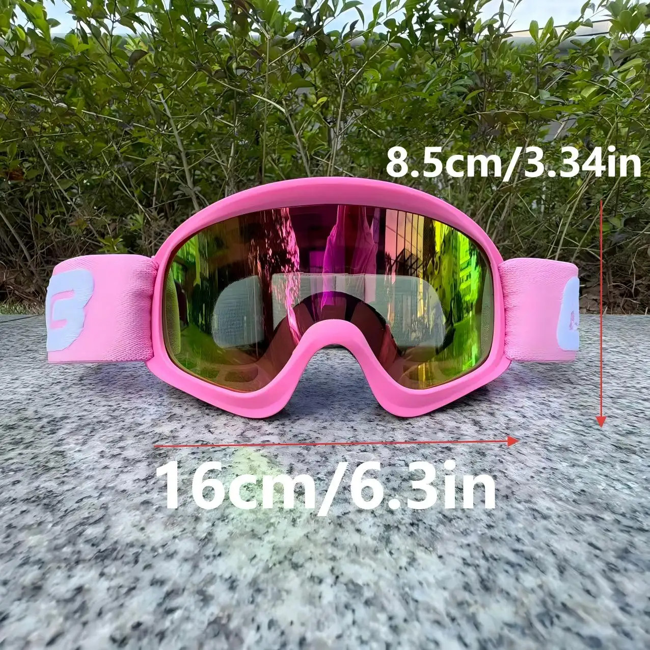Occhiali protettivi bambini bici moto sci pattinaggio antivento TPU 3-12 anni unisex foto 3