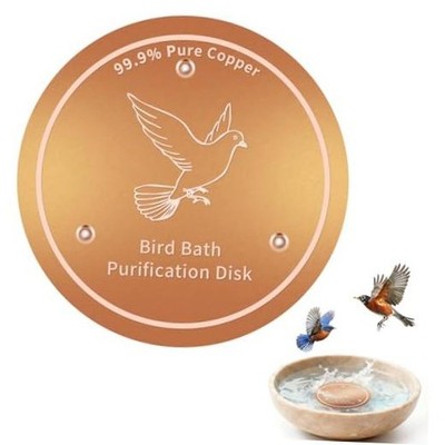 Bird Bath Copper Discs - 99.9% Pure Copper Cleaner, 1 mm Thick with Triple