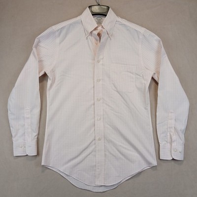 Brooks Brothers Regent Small Mens Shirt Button Down FLAWS 19x26