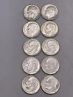 Roosevelt Dimes (10) ALL 1964 D Coins BU /AU Nice Luster Coins  224