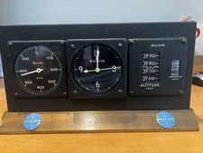 Vintage Pan Am Bulova Instrument Panel Desk Clock 1950s Aviation Memorabila