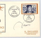FRANCE 1952 FDC *Leonardo da Vinci* SIGNED Designer DECARIS First Day ART RF336