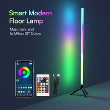 2Pack LED Floor Lamp, Corner Light Lamp RGB with App and Remote Control