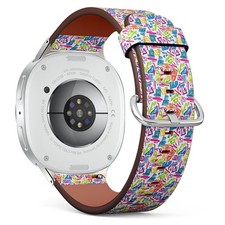 Graffiti Shapes Letters Vegan Leather Watch Band 40/44/46mm