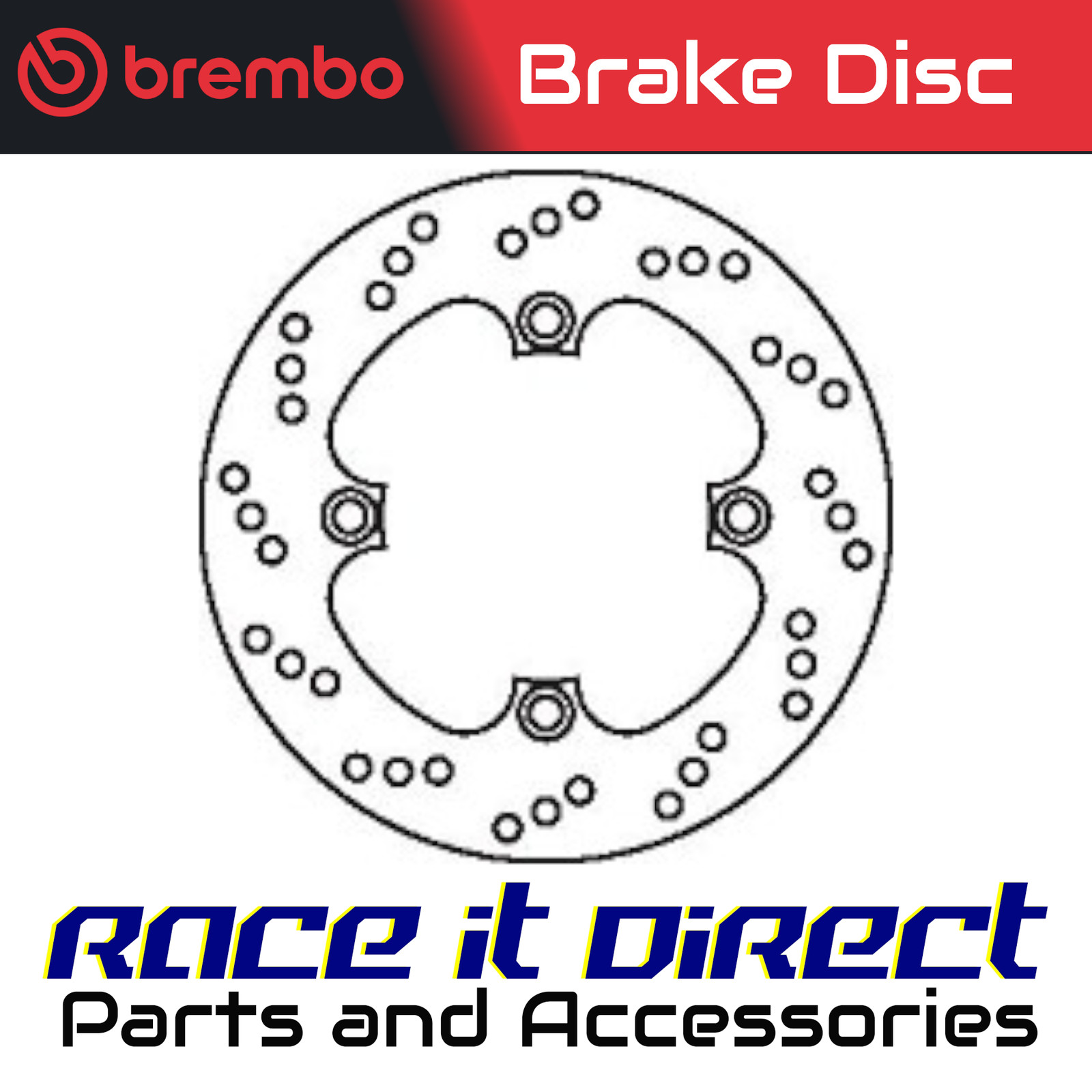 Brake Disc for HONDA FES 250 FORESIGHT 2000 Rear Brembo