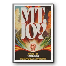 MT. Joy Tour San Diego August 26 2025 Poster