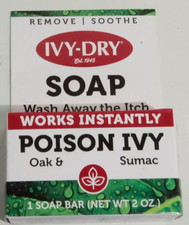 Ivy-Dry Soap 2oz - Poison Ivy Oak and Poison Ivy Sumac Relief - 1 bar