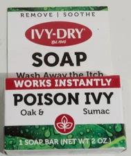 Ivy-Dry Soap 2oz -  Poison Ivy Oak and Poison Ivy Sumac Relief - 1 bar