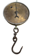 Vintage Salter No.235T Brass Hanging Scales ~ 200lb Industrial Trade Balance