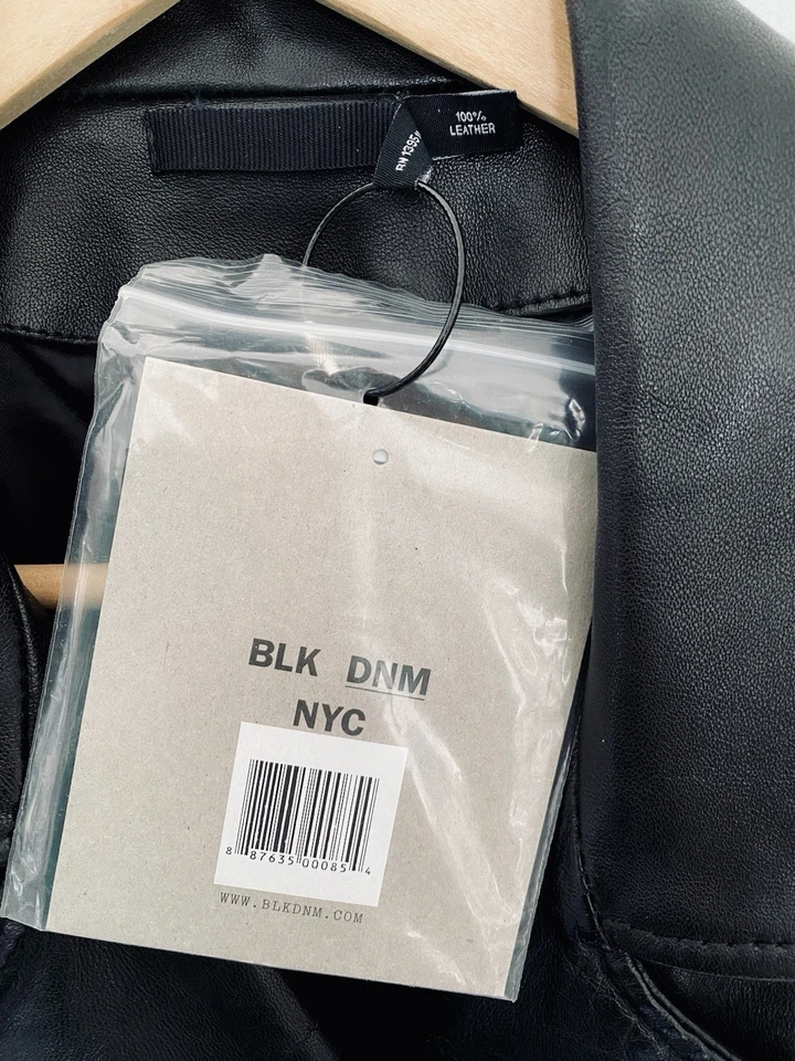 BLK DNM Leather Jacket 5 Mens Size M with TAGS (100% Leather) Authentic £875 RRP - Image 3 of 4