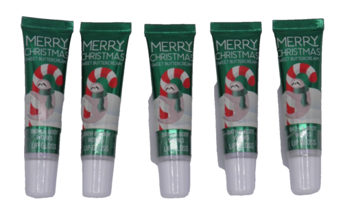 X5 BATH & BODY WORKS MERRY CHRISTMAS SWEET BUTTERCREAM LIP GLOSS