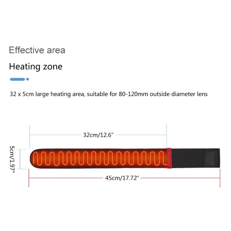 USB Lens Defogging Strap Camera Lens Heater Strips Lens Warmer for