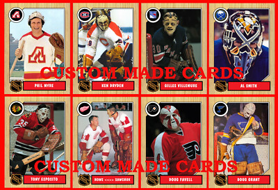 Hand Made Hockey Art Photo Cards 2.5'' x 3.5'' Stars Goalies Mint U-Pick Inv #005