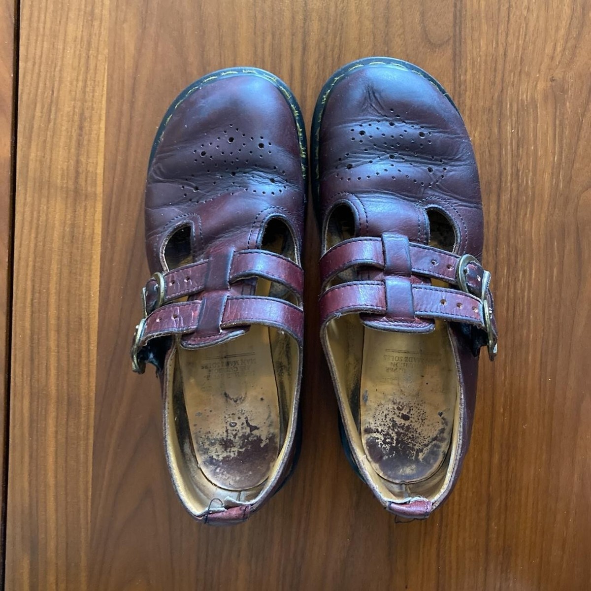 〜90's Dr.Martens England \"Merry Jane\" Vintage 90's Made in England, Dr. Marten Mary Janes, UK 8