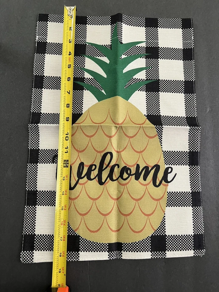 Cushion Cover Pineapple Buffalo Check 18x12 1/2” NEW Hospitality And Welcoming - Image 2 of 3