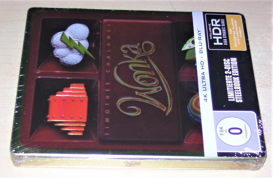 WONKA 4K GEPRÄGTE LIMITIERTE STEELBOOK EDITION 4K BLU RAY + BLU RAY NEU & OVP - Bild 4 von 4