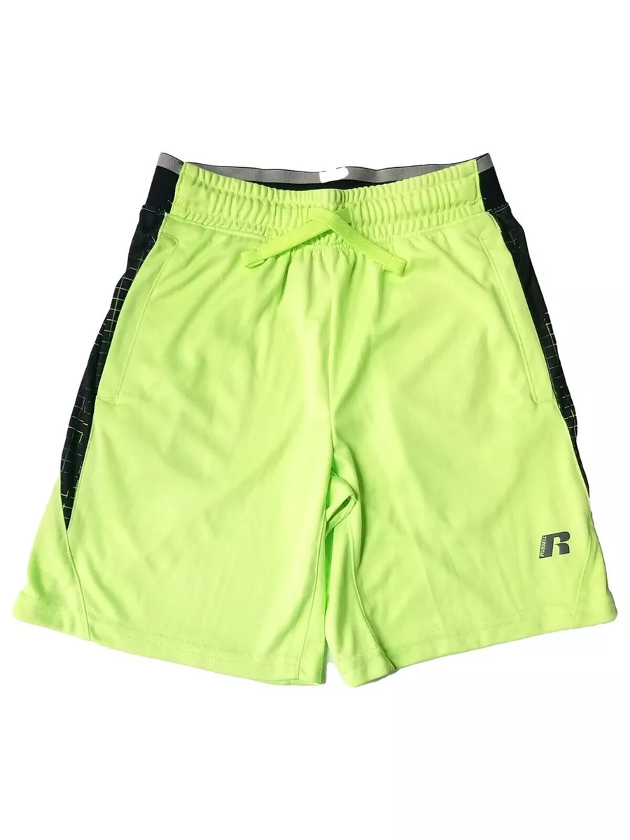 Russell Boy Athletic Basketball Shorts XXL 18 Neon Yellow Green
