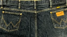 Wrangler 36MWZ Slim Fit 42x30 Cowboy Cut Dark Wash Denim 100% Cotton