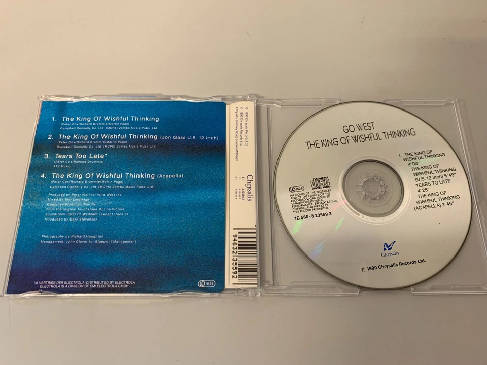 Go West – The King Of Wishful Thinking  Maxi CD Single © 1990 (from Pretty Woman - Bild 2 von 2