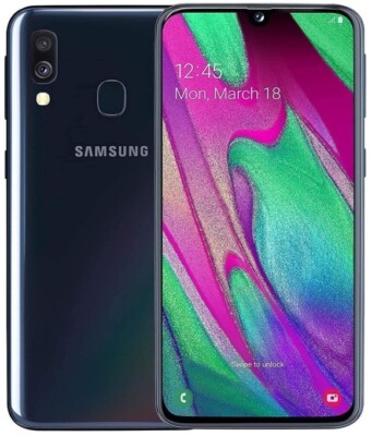 Samsung Smartphone Galaxy A40 64GB schwarz (entsperrt) Android - geöffnet - nie benutzt