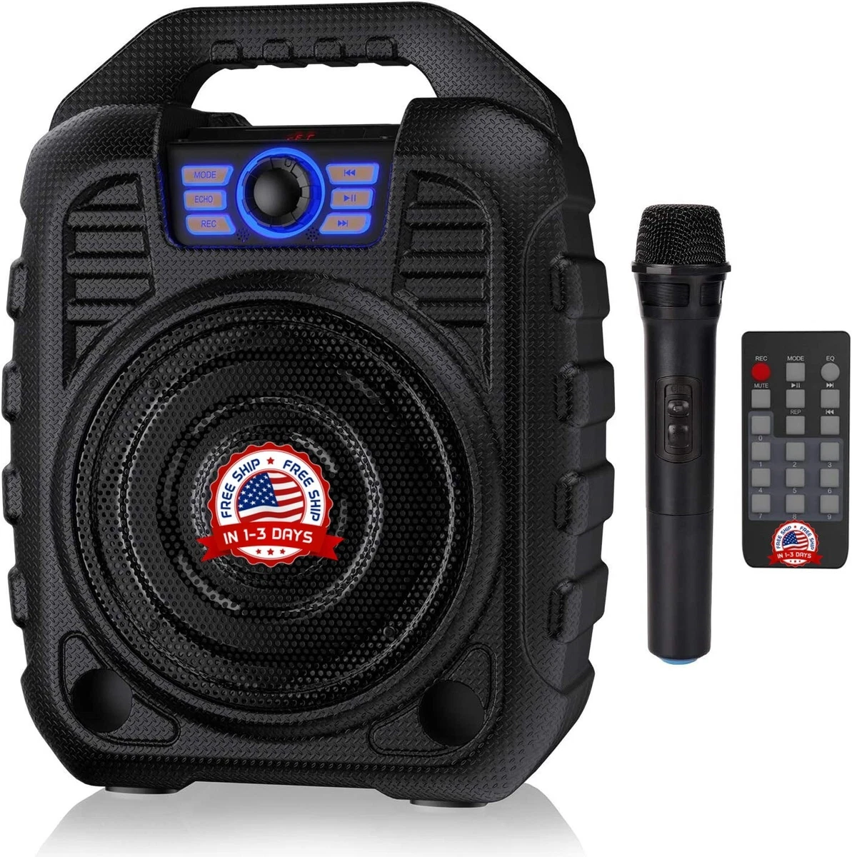 Bocina Parlante Con Microfono Inalambrico Con Bluetooth Bateria
