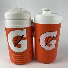 Gatorade Half Gallon Drink Cooler Jugs Lot of 2 Thermos Orange White