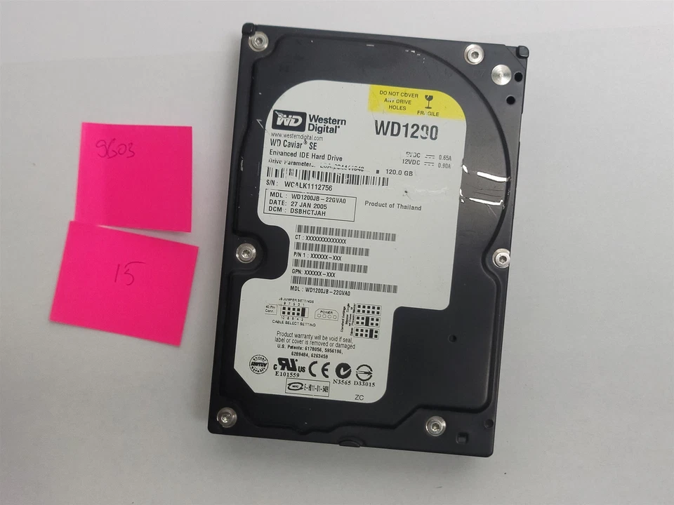 Western Digital WD1200JB-22GVA0 HDD, 120 GB , IDE/ATA/ATAPI-6 - Tested w/pics - Image 4 of 4
