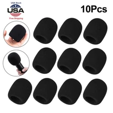 Foam Handheld Microphone Windscreen 10 Pack Replacement Quality Standard Covers