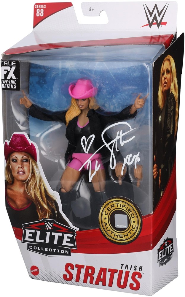 Trish Stratus WWE Autographed Mattel Elite Collection Series 88 Action Figure