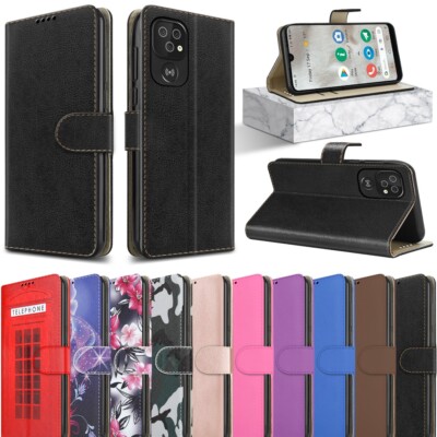 For Doro 8100 8200 8050 8080 1380 1370 1360 Case Leather Wallet
