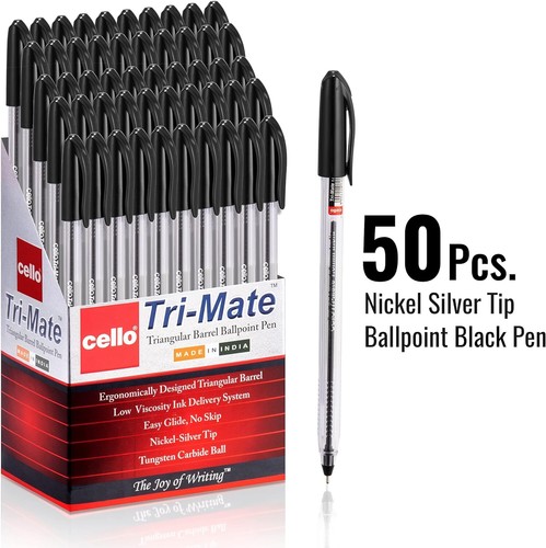 Cello Ballpoint Pens, Smooth Writing Action - Medium Point (1.0mm)Black,Blue,Red - Picture 4 of 20