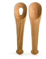 Salatbesteck Servierbesteck Set 2-Teilig LöFfel Holz Eiche Salat Buffet Sagaform