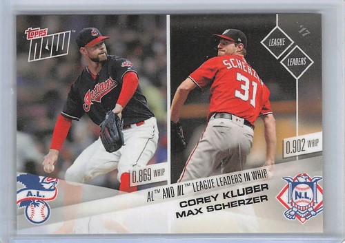 2017 Topps Now 691 Corey Kluber / Max Scherzer