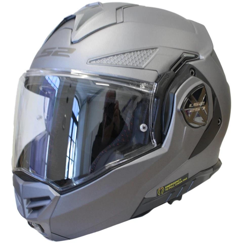 LS2 FF901 Advant X Solid Matt Titane Gris Opaque 06 Mesure XXL 63/64 Hommage