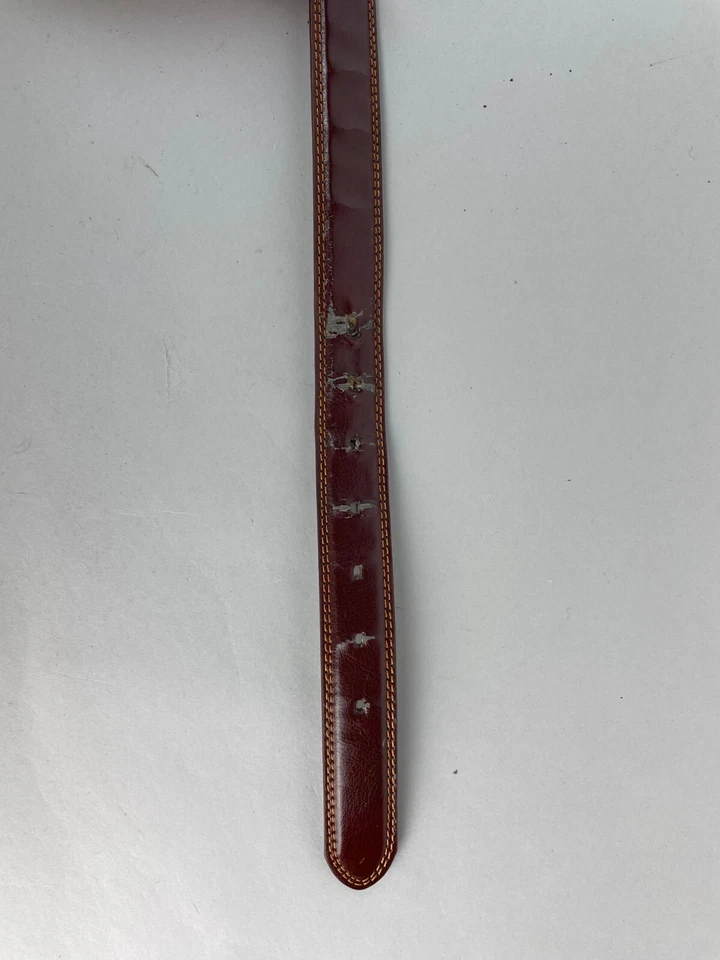 Hebilla de ágata Sunrise años 70 de colección + cinturón de cuero destruido 50 Foto 3 de 4