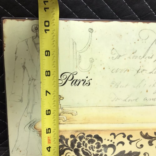Paris France Bathtub Sketch-up Tin Sign Home Decor 10.5” x 13.5” - Picture 5 of 5