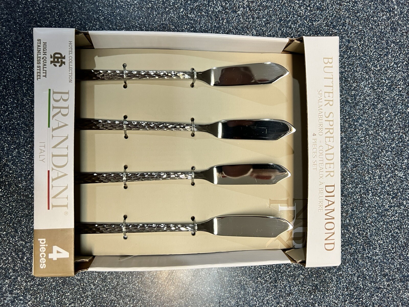 Brandani Italy 4Pc Butter Spreader Knifes Diamond . Flatware. eBay