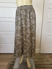 Melrose And Market Anthropology Womens Hi-Low Hem Midi Floral Skirt Size M