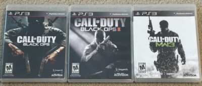 Sony Playstation 3 Game Lot Call of Duty Black Ops 1 + 2  Modern Warfare 3