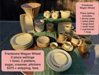 Frankoma Wagon Wheel Pottery Dinner Set 6 Place Settings Plates Bowls